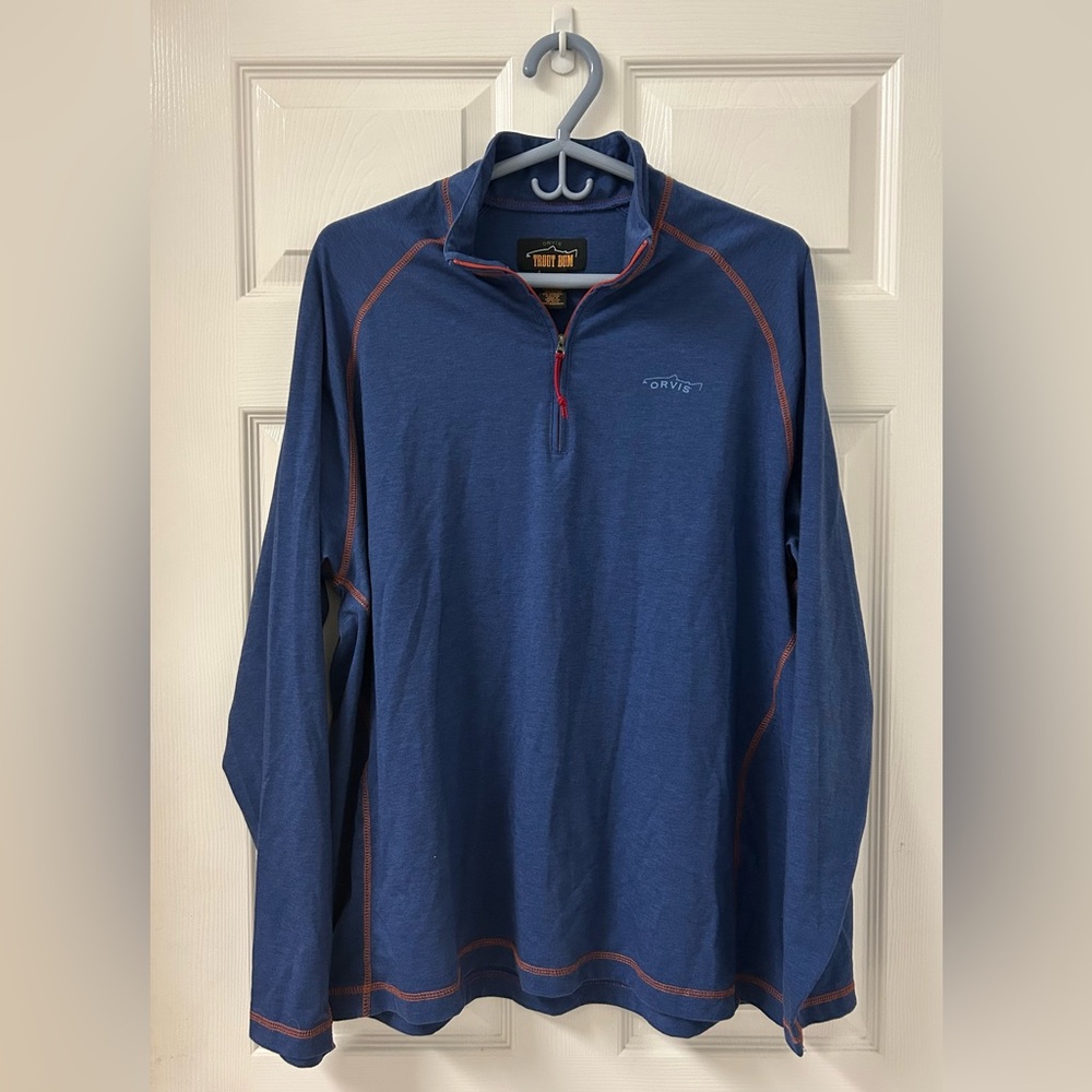 Men’s Orvis Trout Bum Performance 1/4 Zip SZ Large